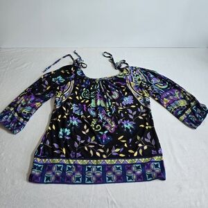 Cache women's pullover cold shoulder top RN74548 size medium multicolor